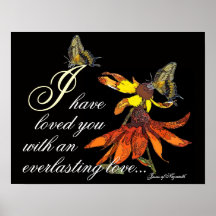 Jesus Loves You Butterfly Poster