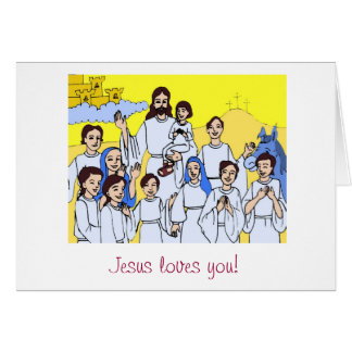Jesus Loves The Children Cards | Zazzle