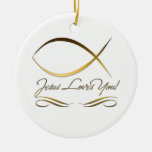 Jesus Loves You Christmas Ornament