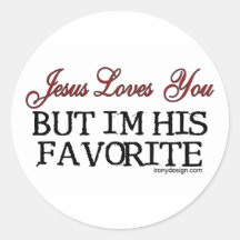 Jesus Loves You Favorite Round Stickers
