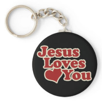 Jesus Loves you for Christians Key Chain
