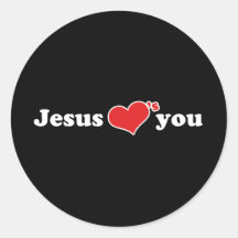 Jesus Loves You Heart Stickers