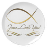 Jesus Loves You Party Plate