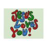 Jesus loves you post cards