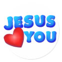Jesus Loves You stickers