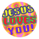 Jesus Loves You! Sticker by Pazzoom Jesus Loves You! Sticker