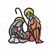 Jesus, Mary And Joseph embroidered shirts