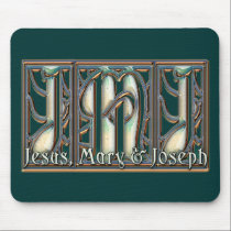 Jesus, Mary and Joseph mousepads