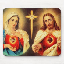 Jesus & Mary Sacred Heart mousepads