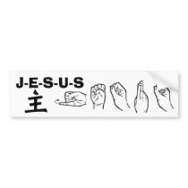 Jesus (mulit-language) bumper stickers