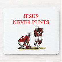 JESUS never punts Mouse Mat