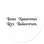 Jesus of Nazareth, King of the Jews. Sticker