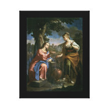 Jesus Offers Living Water Stretched Canvas Prints