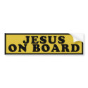 Jesus On Board bumper stickers by ChristianBumper Jesus On Board bumper stickers