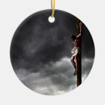 Jesus on Cross Christmas Ornament