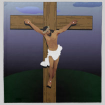 Jesus on Cross.jpg napkins