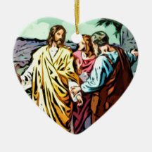 Jesus on the Road to Emmaus Christmas Tree Ornament