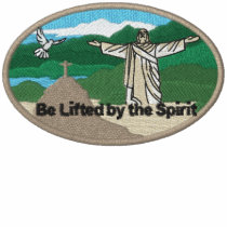 Jesus On Top Of A Hillside embroidered shirts