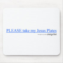 Jesus Plates Mousepad