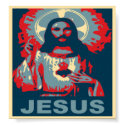 Jesus Poster (Obama Style) posters