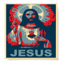 Jesus Poster (Obama Style) posters by CreamOfTheCrop Jesus Poster (Obama Style) posters