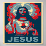 Jesus Poster (Obama Style) posters