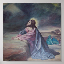 Jesus Praying at Gethsemane Poster