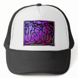 Jesus purple neon Christian gift design Mesh Hats