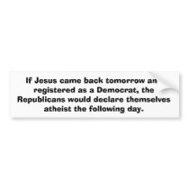 Jesus Returns Bumper Sticker bumper stickers