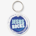 Jesus Rock s 6 Blue keychains