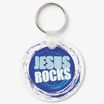 Jesus Rock s 6 Blue keychains by earthshaker Jesus Rock s 6 Blue keychains