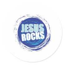 Jesus Rock s 6 Blue stickers by earthshaker Jesus Rock s 6 Blue stickers