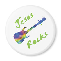 Jesus Rocks 1 magnets