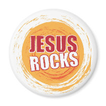 Jesus Rocks 2 Orange magnets
