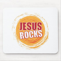 Jesus Rocks 2 Orange Mouse Mat