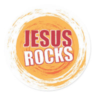 Jesus Rocks 2 Orange sticker