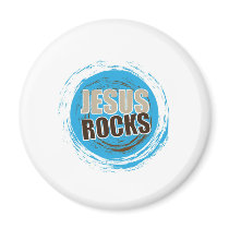 Jesus Rocks 4 Blue & choc Fridge Magnet