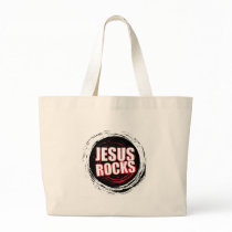 Jesus Rocks 5 Black Tote Bag
