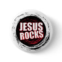 Jesus Rocks 5 Black buttons