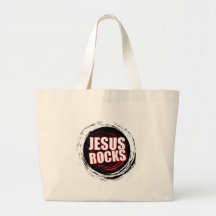 Jesus Rocks 5 Black Tote Bag