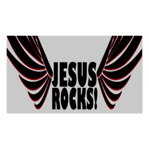 Jesus Rocks Business Card Template (back side)