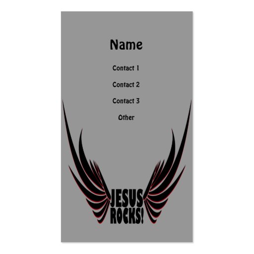 Jesus Rocks Business Card Template