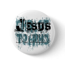 Jesus Rocks! Button by Exhortations Jesus Rocks! Button