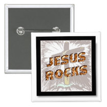 Jesus Rocks buttons