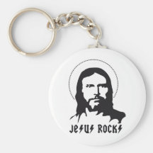 Jesus rocks key chain