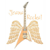 Jesus Rocks t-shirts by akoustix Jesus Rocks t-shirts