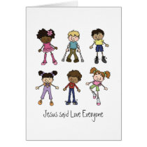 Jesus said Love Everyone card by greenjellocarrots Jesus said Love Everyone card