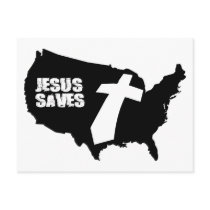 Jesus Saves America design Postcards