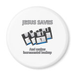 Jesus saves and backups magnets