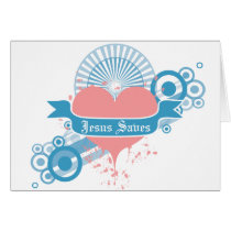 Jesus Saves (blue) Card